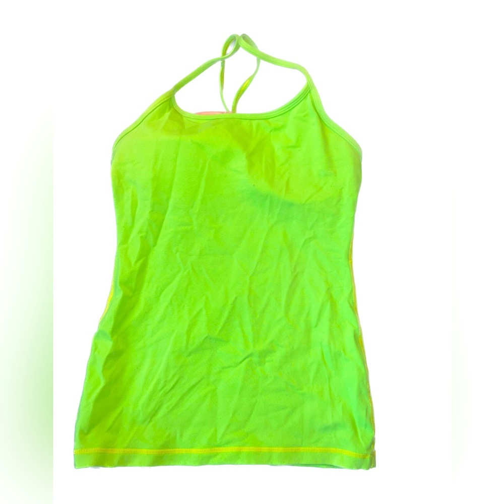 lululemon yoga shirt size 4 with built in shelf bra